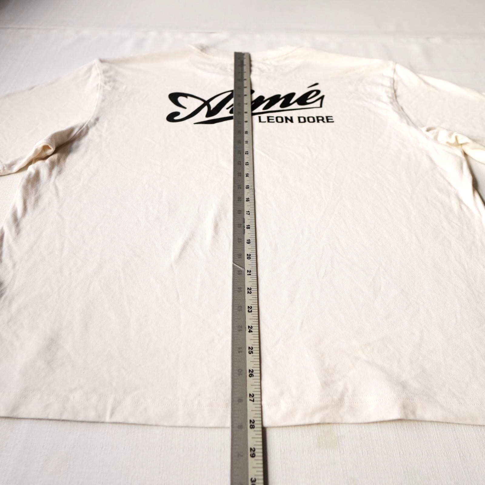 Aime Leon Dore Shirt Mens XL SS24 Cycling Graphic ALD Tee Cream Script Logo gallery