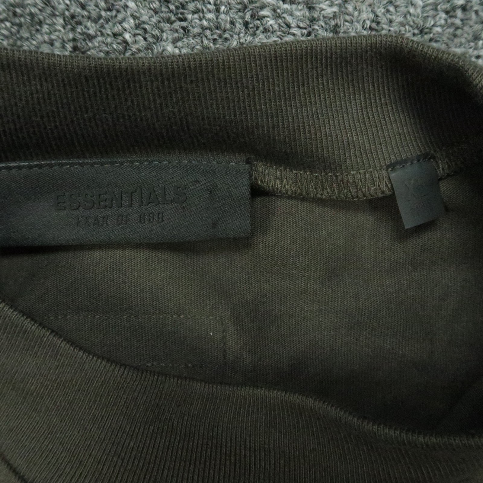 Fear Of God Shirt Men Extra Large Green Long Sleeve Tee FOG Essentials Oversized gallery