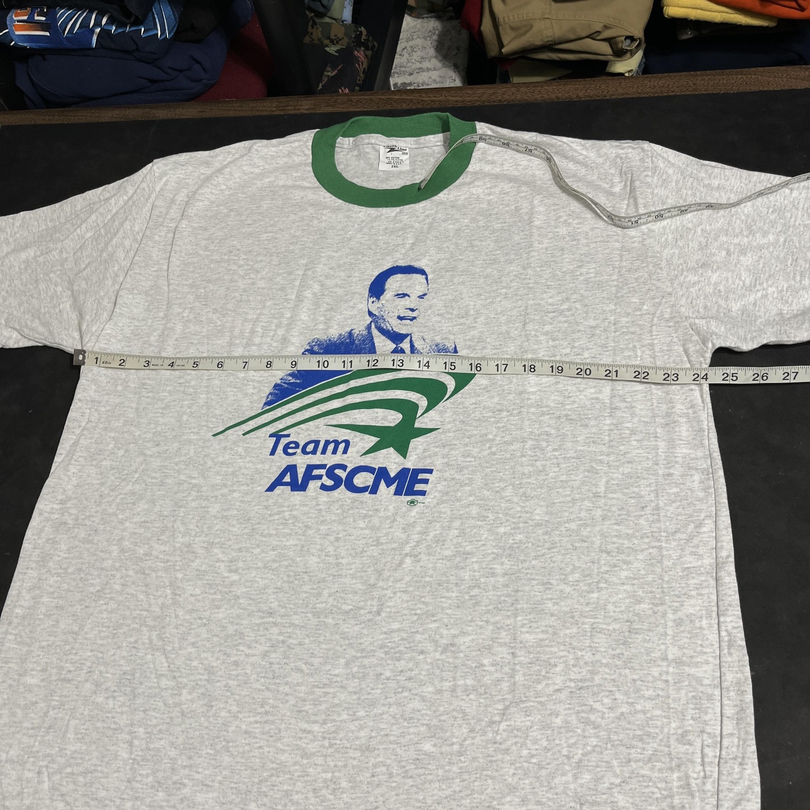 Team AFSCME McEntee 56 Political Shirt Mens 2XL Union Leader Line Ringer Tee USA gallery