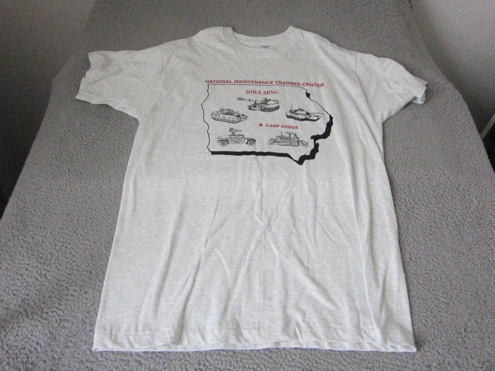 Vintage Military Shirt Adult Extra Large XL Gray T Single Stitch Mens gallery