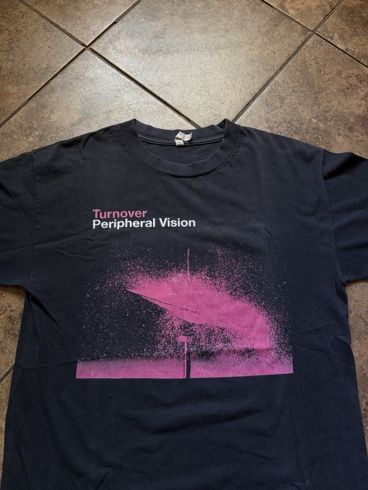 Rare 2015 turnover band shirt peripheral vision “ Hi Hat “ variant black/pink M