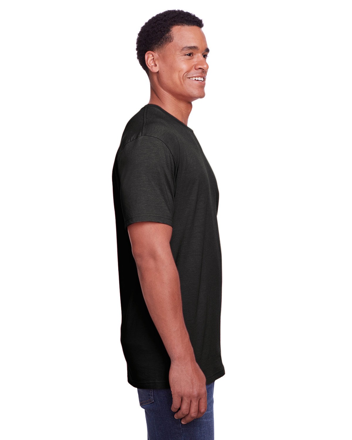 Gildan Men's Softstyle CVC Stylish Casual Plain T-Shirt Black Mist Size 4X Only gallery
