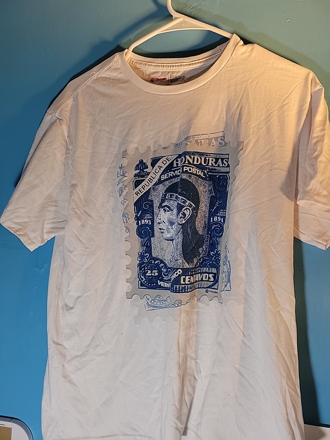 Pacer Mens Travel Honduras Postage Stamp T Shirt Size L gallery