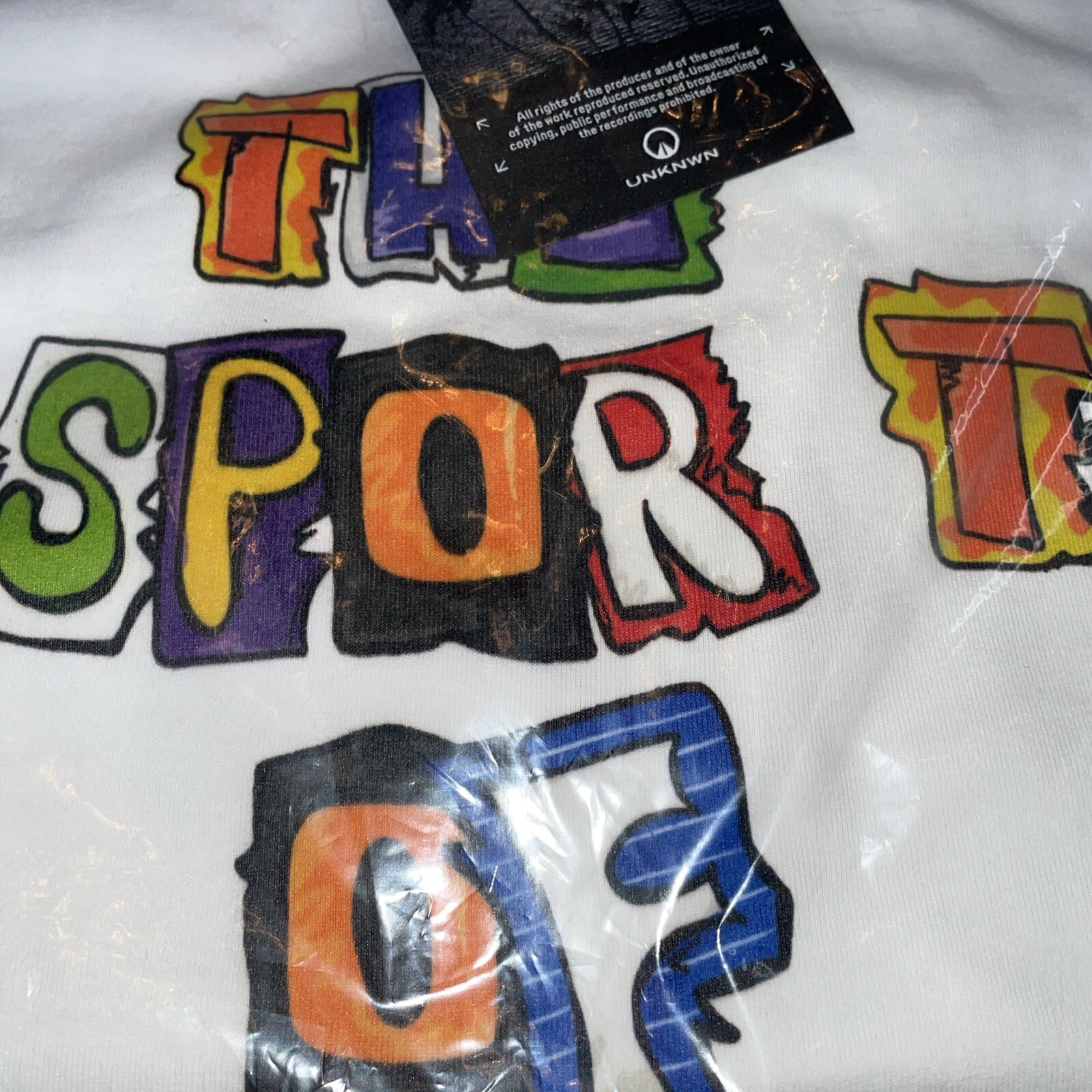 UNKNWN Graphic Tee White The Sport of Fashion NWT $50 Retail Sz XL gallery