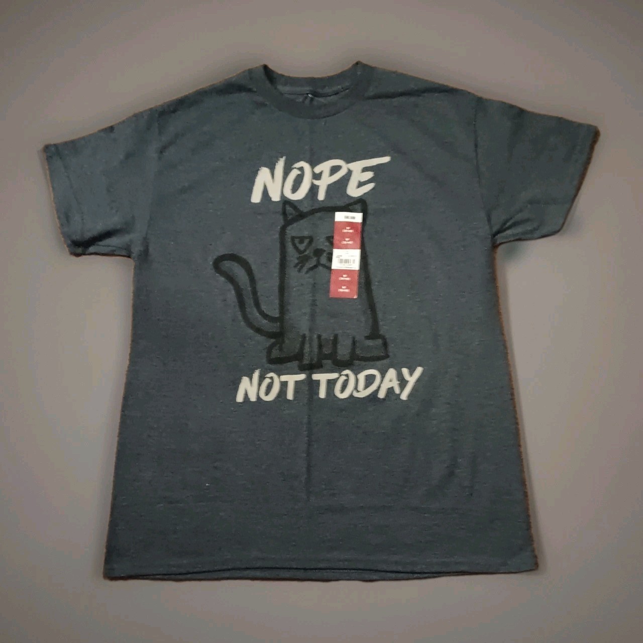 Mens Unisex Medium Nope Not Today Tshirt Blue T Shirt