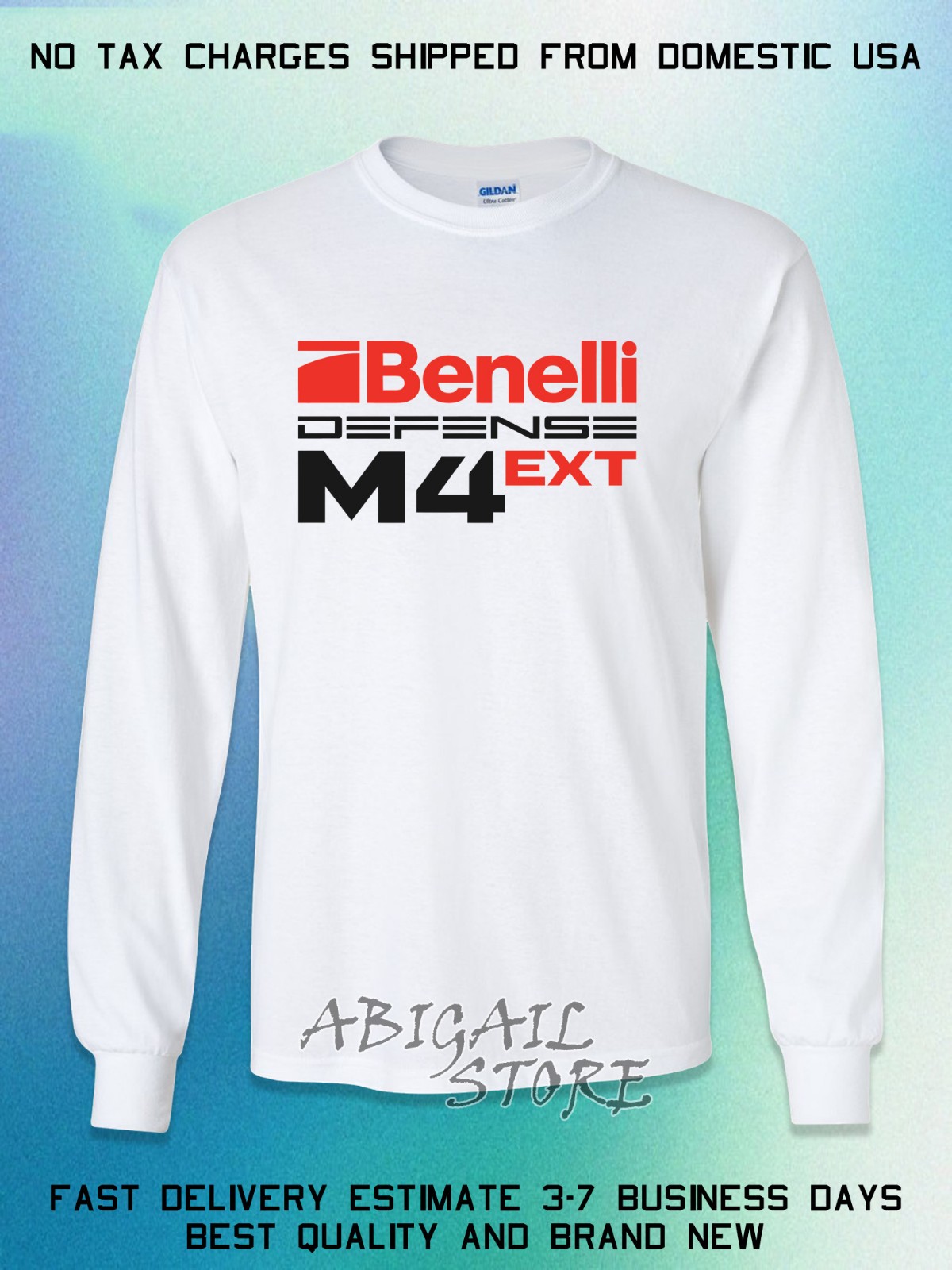 New Benelli Defense M4 EXT Logo Men's Long Slevee T-Shirt American T-Shirt gallery