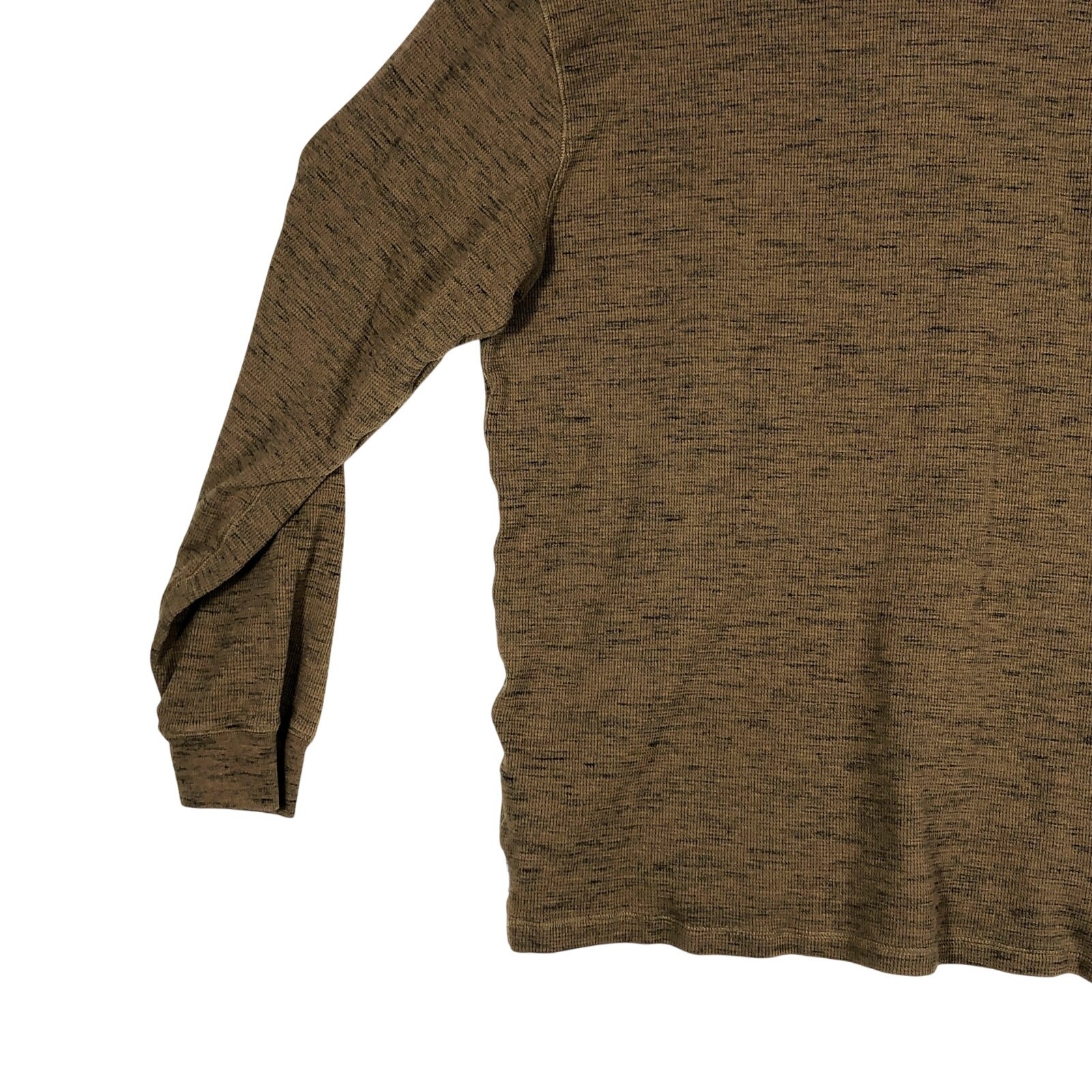 Rowm Shirt Mens XL Brown Long Sleeve Henley Thermal Pullover Casual Adult gallery