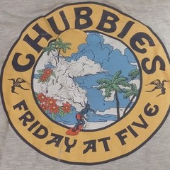 Chubbies Gray S Men’s “Friday at Five” Seal of Approva Graphic Crew Tee
