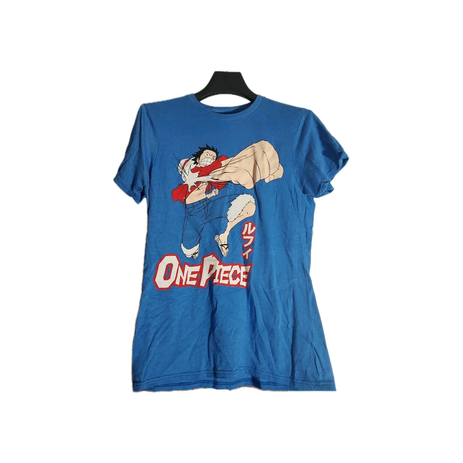 Luffy From The Anime Series One Piece Blue T Shirt Size L NWOT – #308