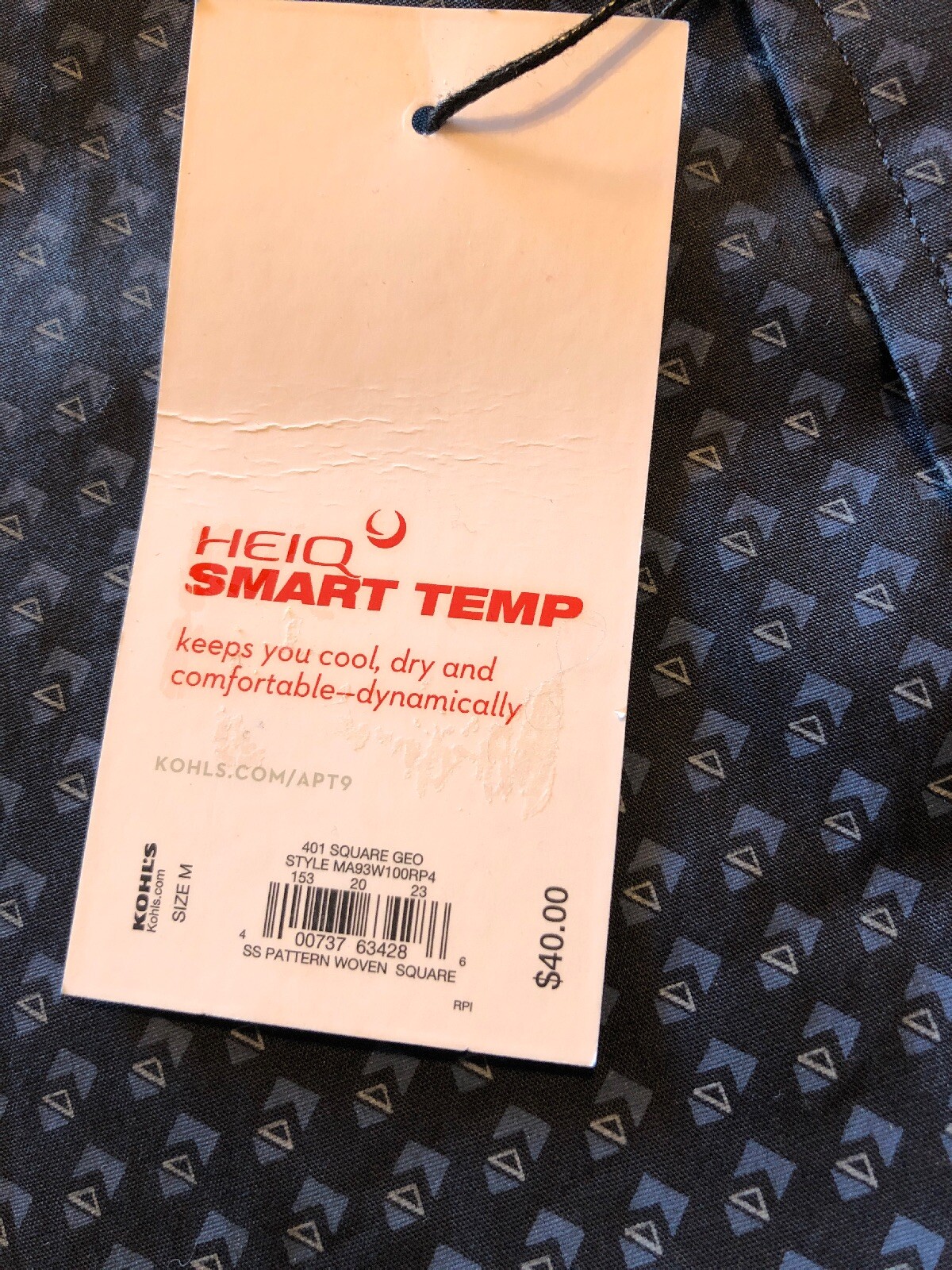 APT.9 MENS Button Up Shirt Blue Medium Retail $40 (s-blk-14-25) gallery