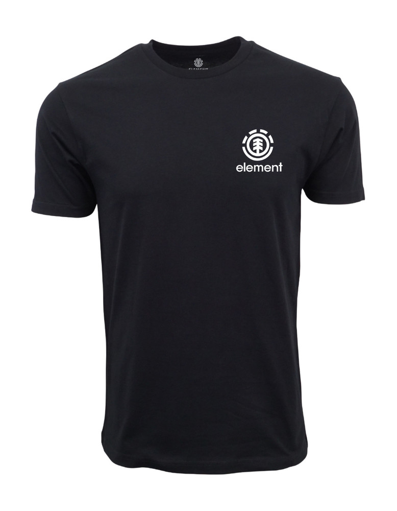 ELEMENT SKATE CO MENS POCKET AND BACK LOGO T SHIRT BLACK