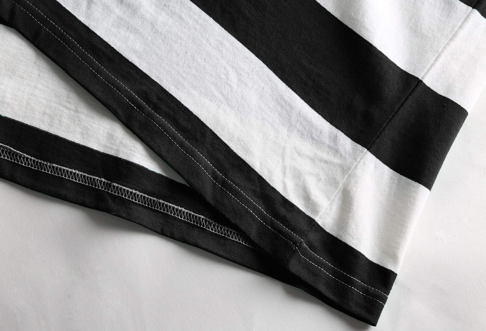 Zecmos Striped T Shirt for Men Crew Neck Slim Fit Wide Stripe Tee Cotton Top gallery