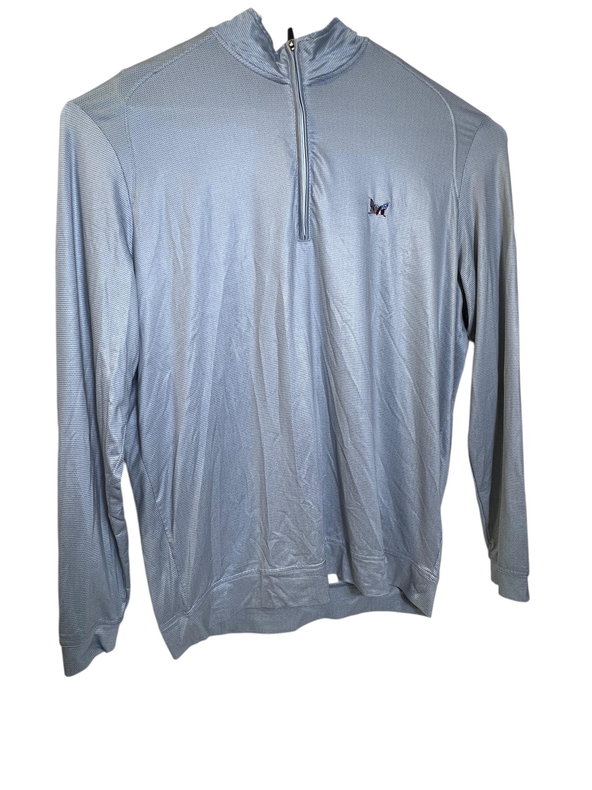 Johnnie O 1/4 Zip Pullover Shirt Mens Large Light Ohio Wesleyan Battling Bishops