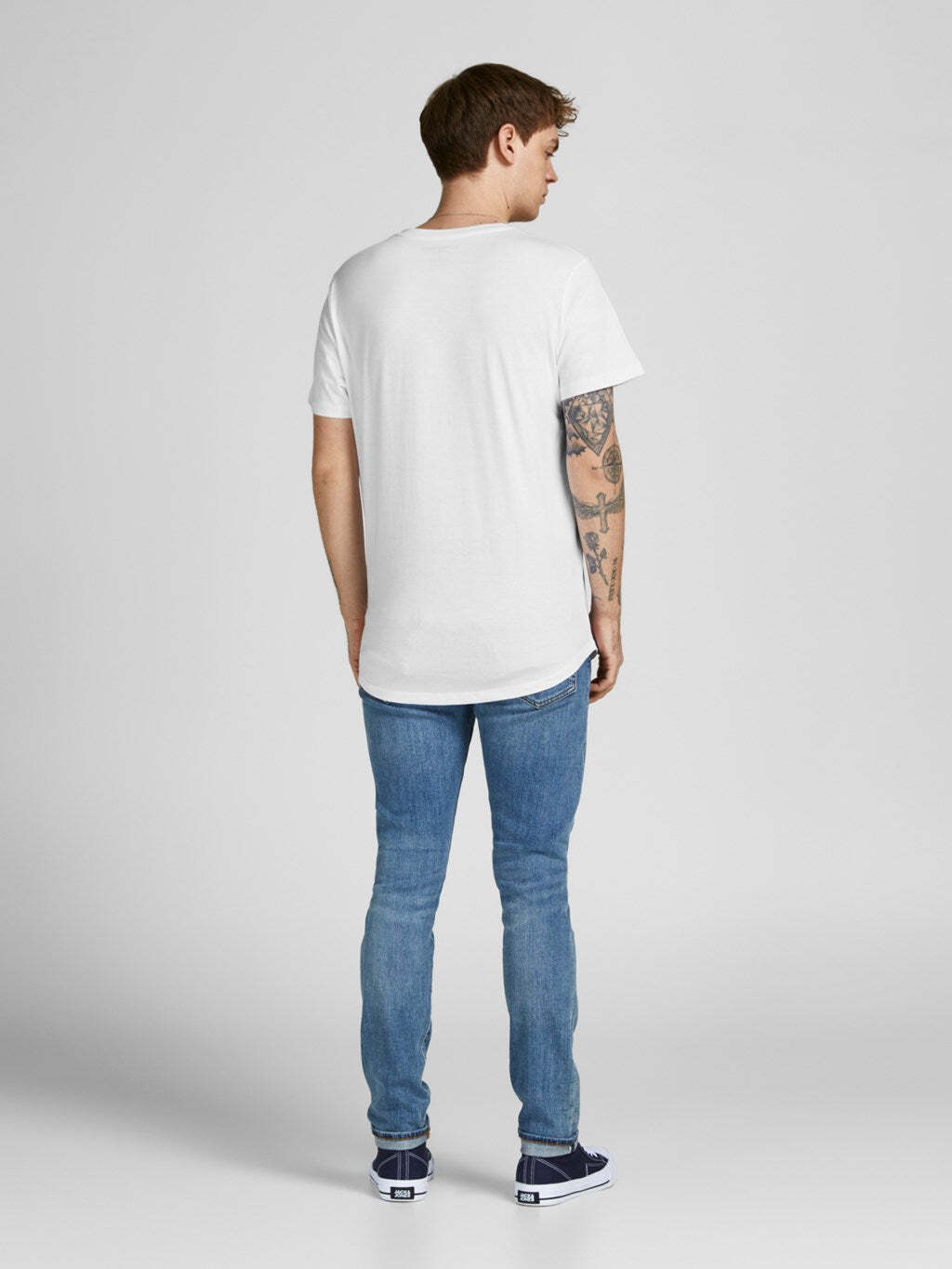 Jack & Jones 5 Pack JPRBLABRODY 100% Cotton Crew Neck T-Shirts – Assorted