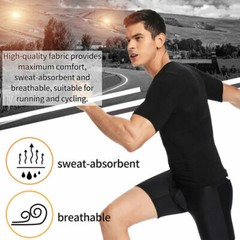Men Classic Sleeveless Slimming Body Shaper Workout Shirt Belly Control Tank Tee