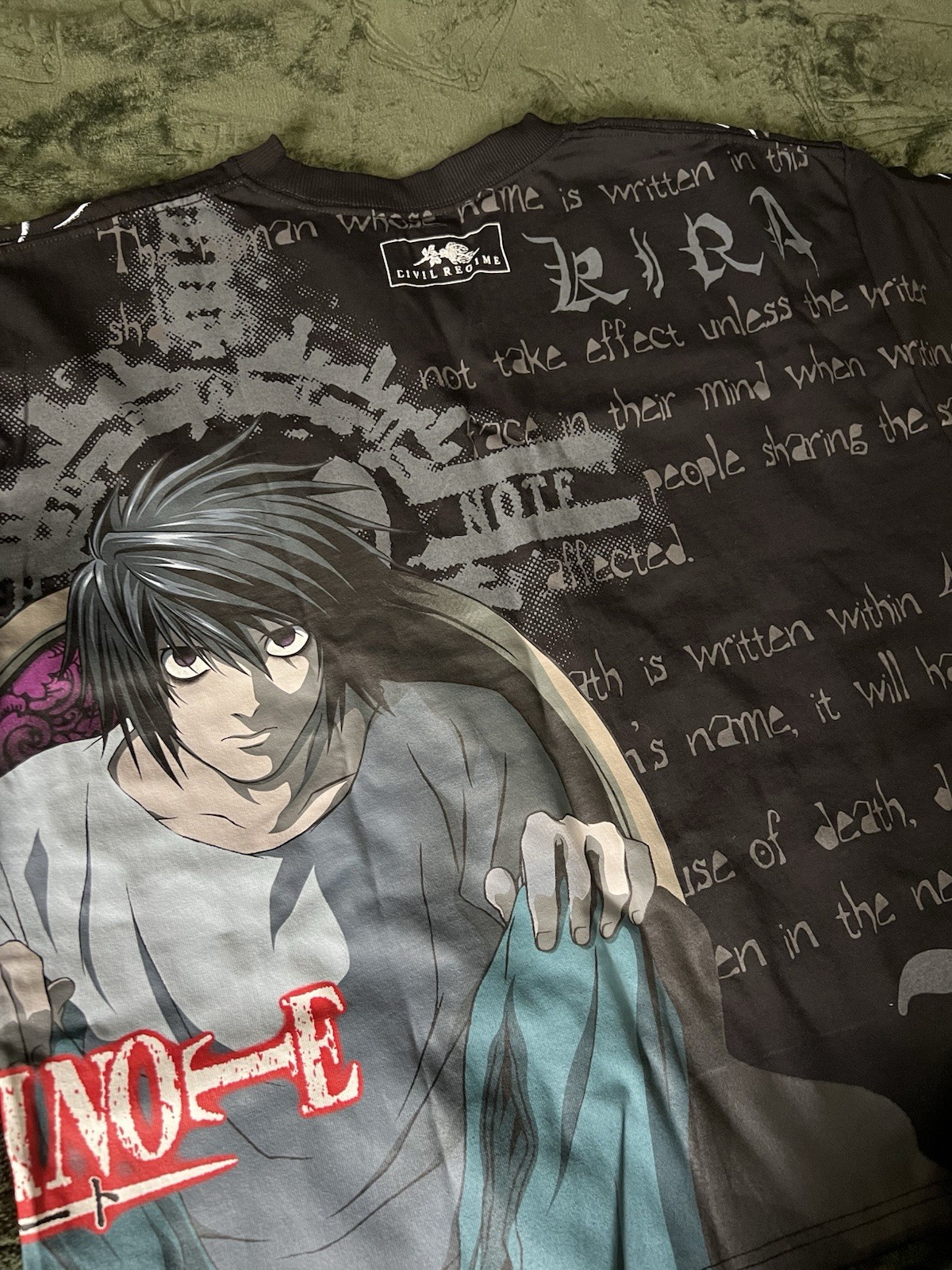 Civil Regime x Death Note - Ls Fatal Stare Dungeon Tee In Black - Size L gallery