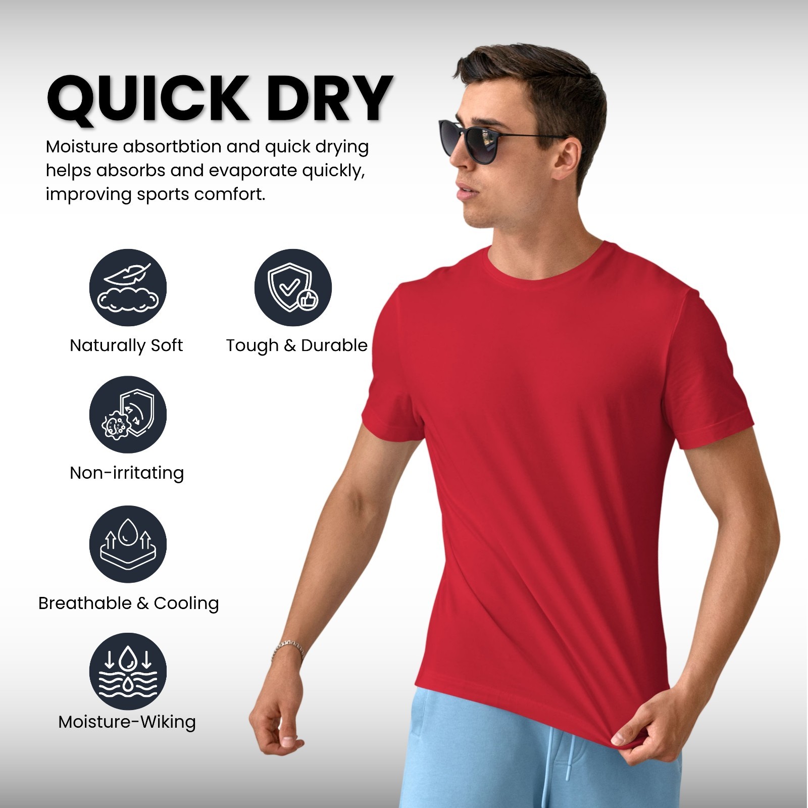 Heavy cotton plain t-shirt men crew neck blank short sleeves tee 1 Pack S-4XL gallery