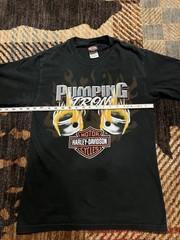 🔥VINTAGE HARLEY DAVIDSON MOTORCYCLES T-SHIRT SMALL PUMPING IRON USA MADE