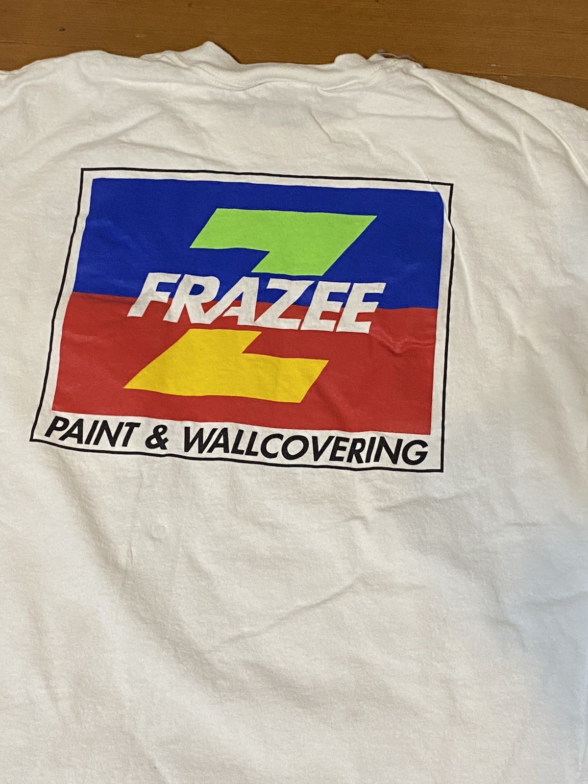 Frazee Paint & Wallcovering Employee Uniform White Pocket T Shirt Size XL gallery