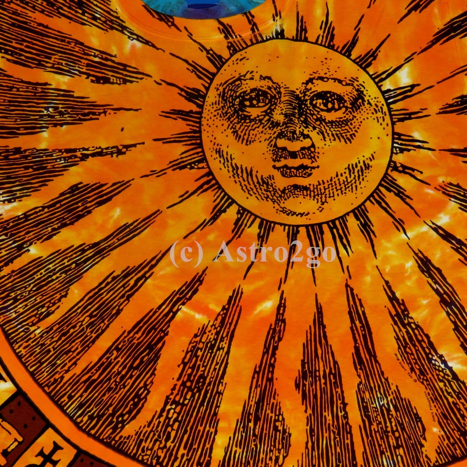 SUN MOON--Liquid Blue 2 sided Day Night Space Astronomy Science T shirt S-7XL gallery