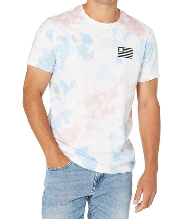 Lucky Brand Flag Tie-Dye Graphic Tee XL Multi Color 7M84816-430 gallery