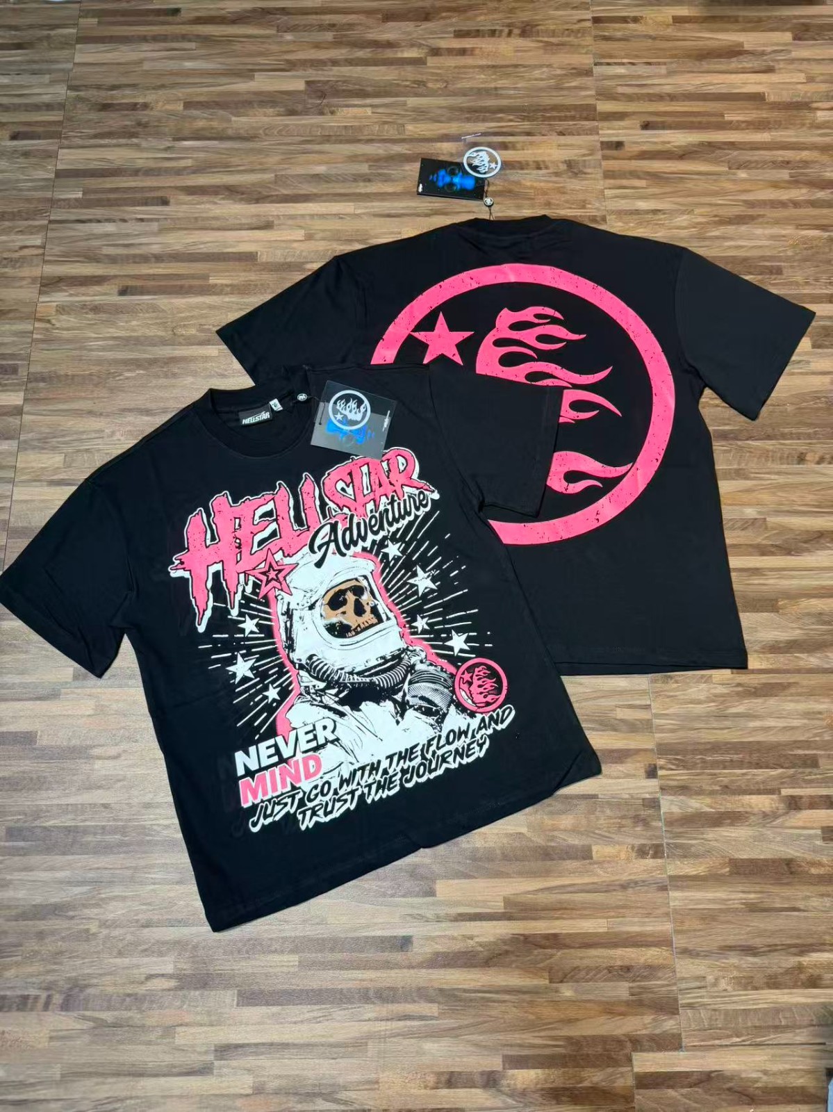 Graphic Hellstar tee shirt Men's Black Cotton NEW gallery