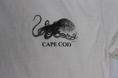 Cape Cod Shirt Mens Medium White Long Sleeve Octopus Graphic Comfort Wash Cotton
