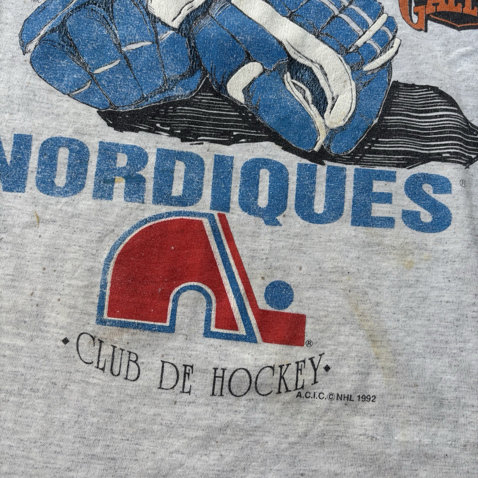 Vintage 1992 Quebec Canada NHL Club De Hockey National League XL Shirt gallery
