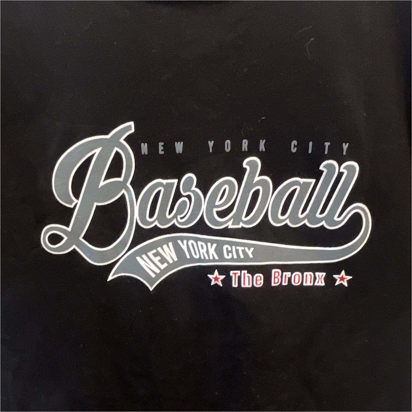Onitsuka Tiger Black NYC Baseball The Bronx Graphic Tee M Cotton Crew Neck
