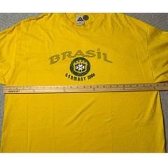 2006 World Cup Brasil Tee CBF Crest Germany Vintage Soccer tee Shirt Size XL