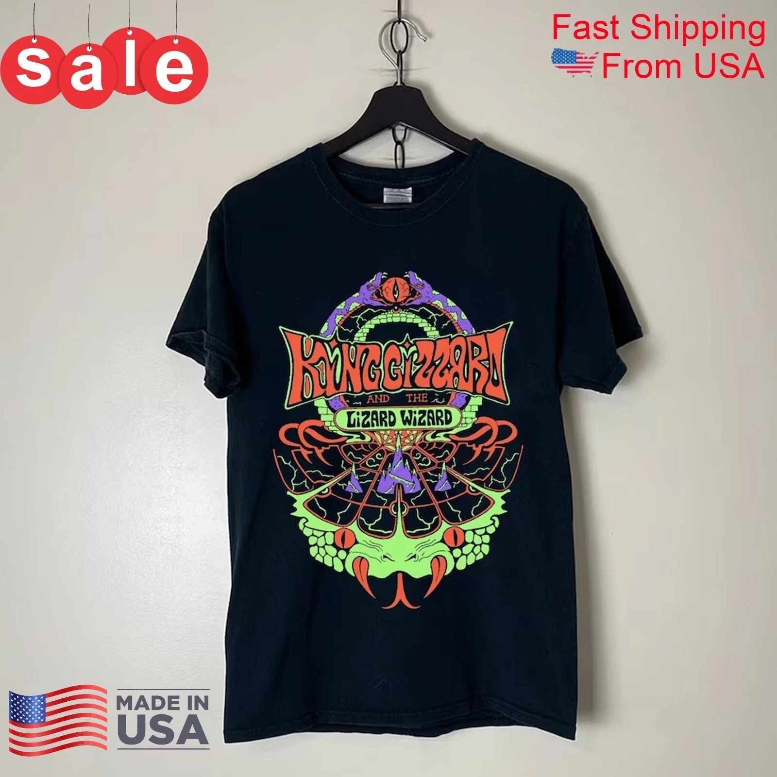 King Gizzard And The Lizard Wizard Snake Cotton Unisex All Size Shirt 1RT2277 gallery