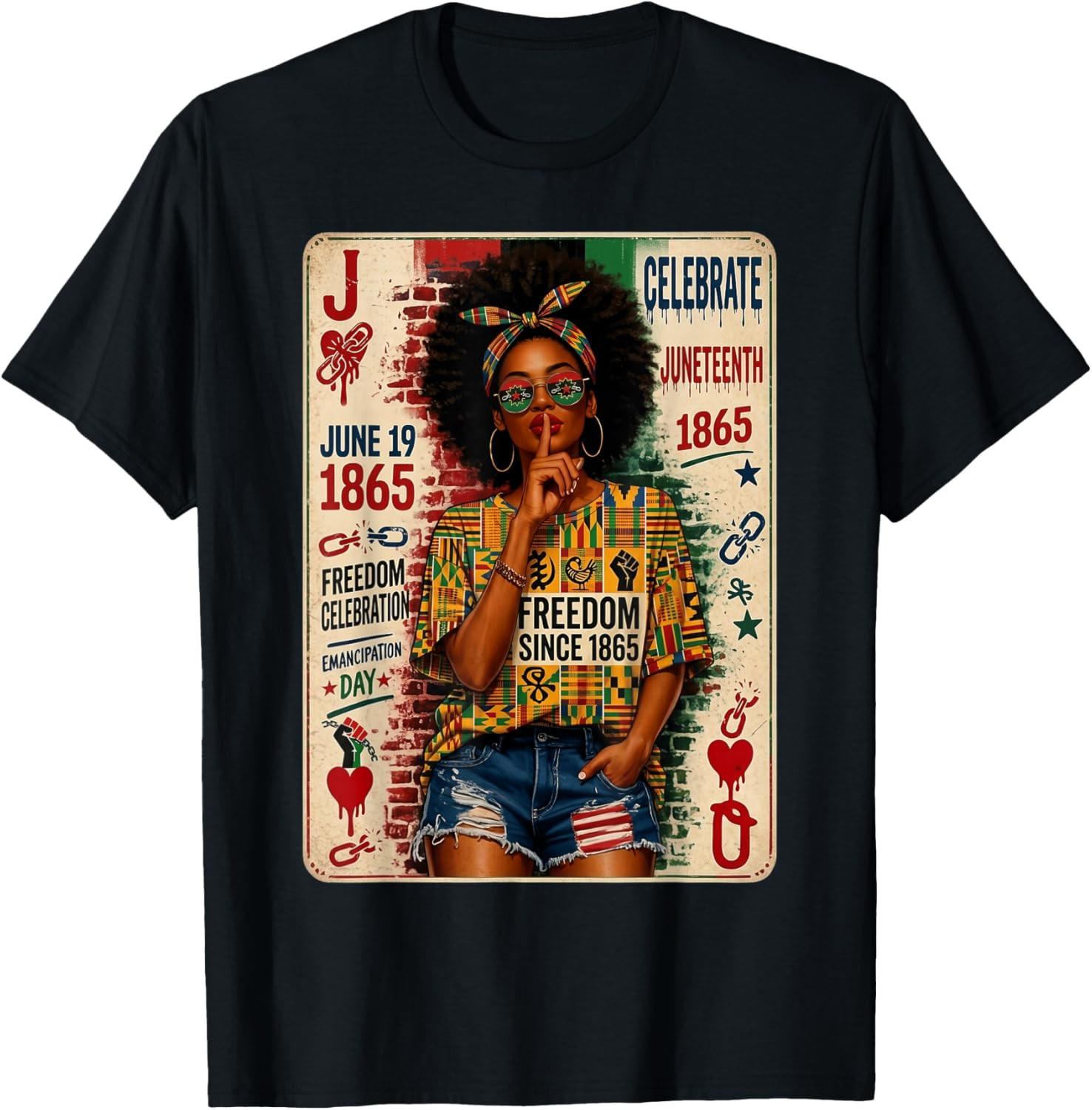 Juneteenth Black Women June 19th 1865 Freedom Day Melanin T Shirt
