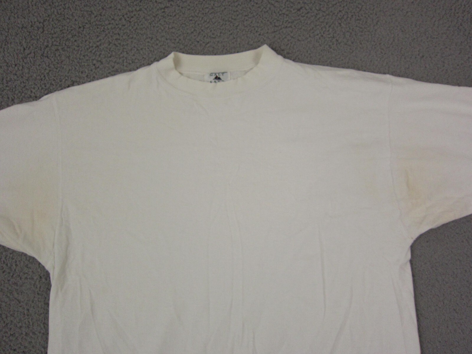Vintage Galt Sand Shirt Mens Large White Blank Made in USA Single Stitch 90s gallery