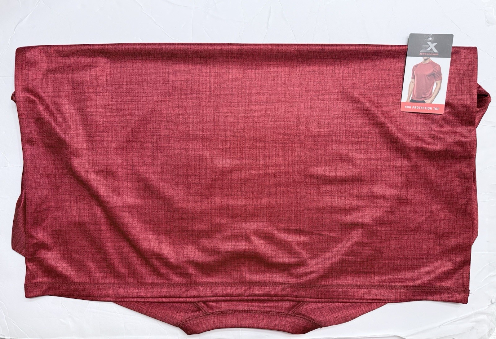 ZeroXposur Men’s XXL Rash Guard Tee UPF 50 Deep Red Quick Dry NWT gallery