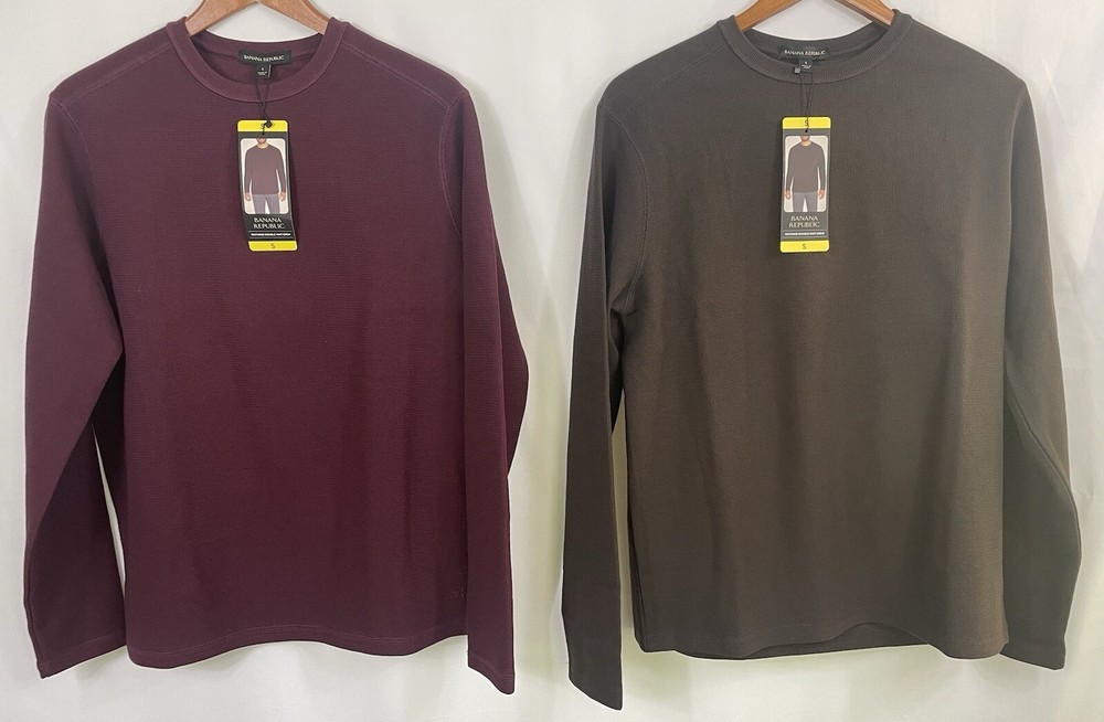 Banana Republic Textured Double Knit Long Sleeve Crew NWT