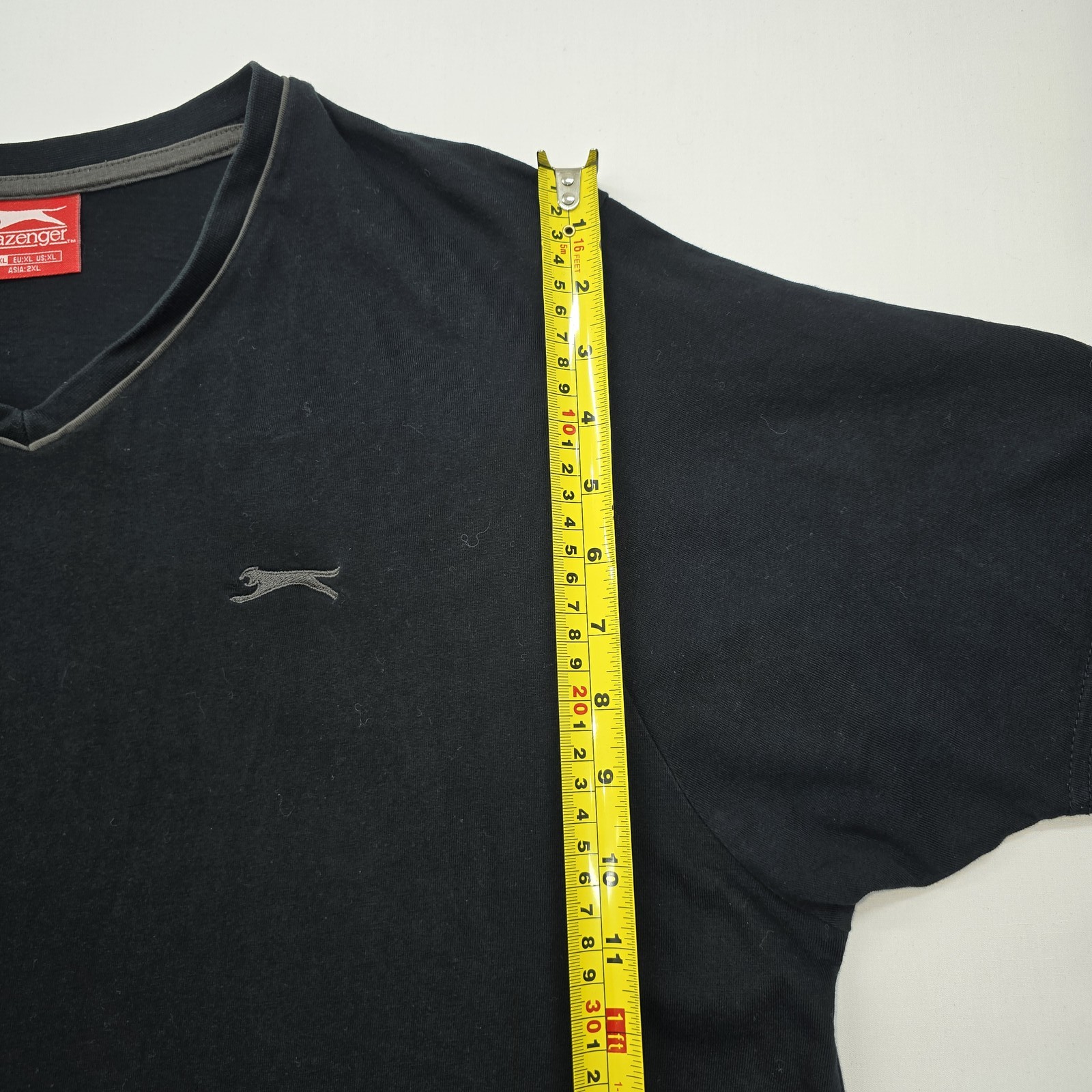 Slazenger Men's Black Graphic Logo V-Neck T-Shirt 2XL Regular gallery