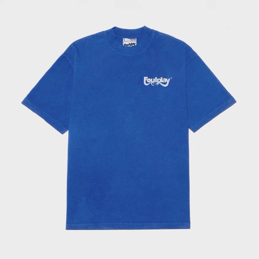 Foulplay Men’s Size XL 2 HIT LOGO T-SHIRT ROYAL BLUE Support By Cloonee Hellbent
