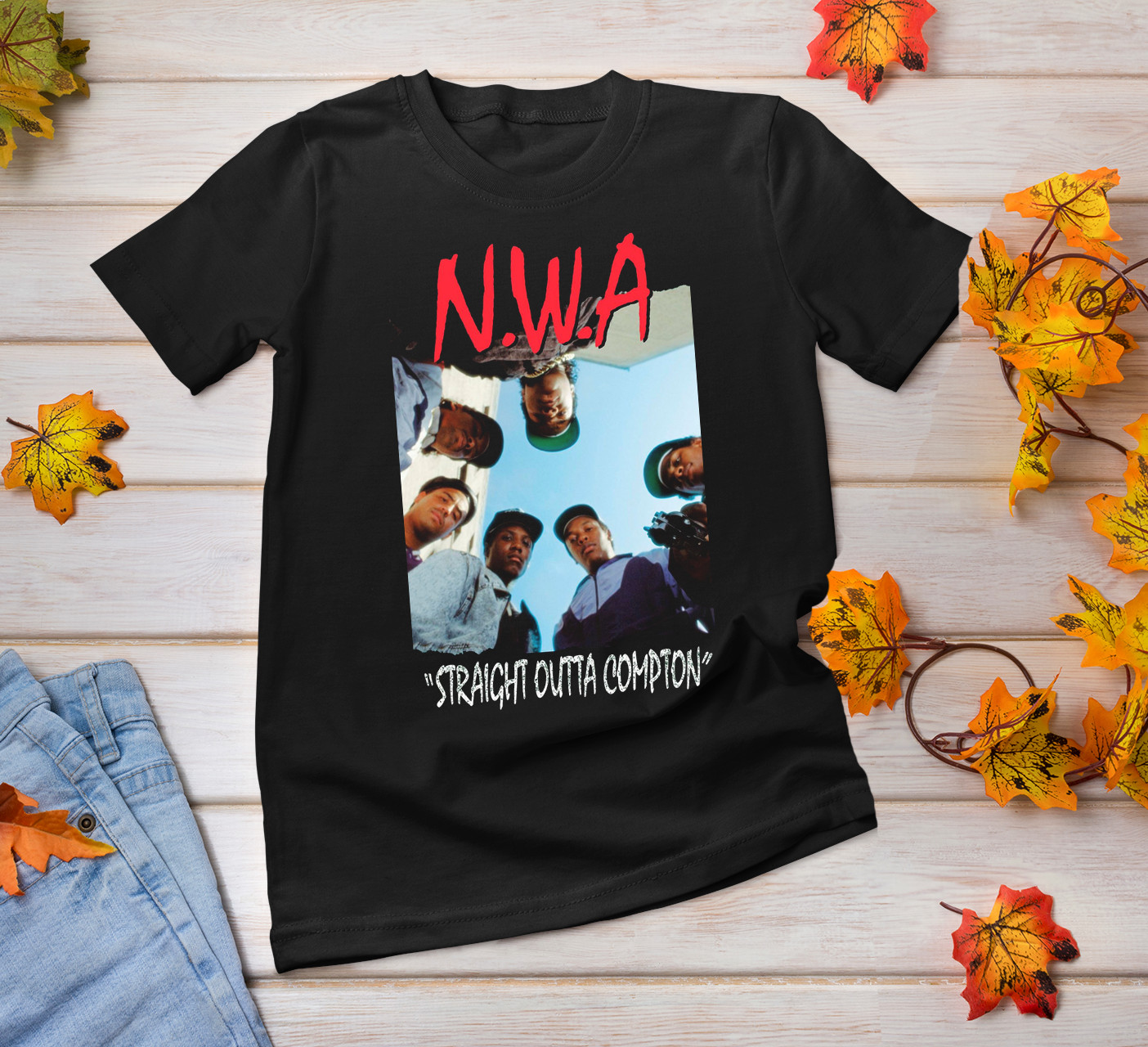 NWA Rappers Straight Outta Compton T-shirt Black All Sizes gallery