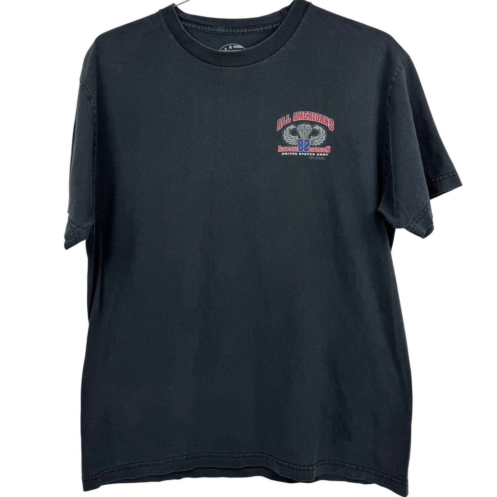 US Army 82nd Airborne Division Graphic T Shirt B.H. Sz Large 42″ Chest
