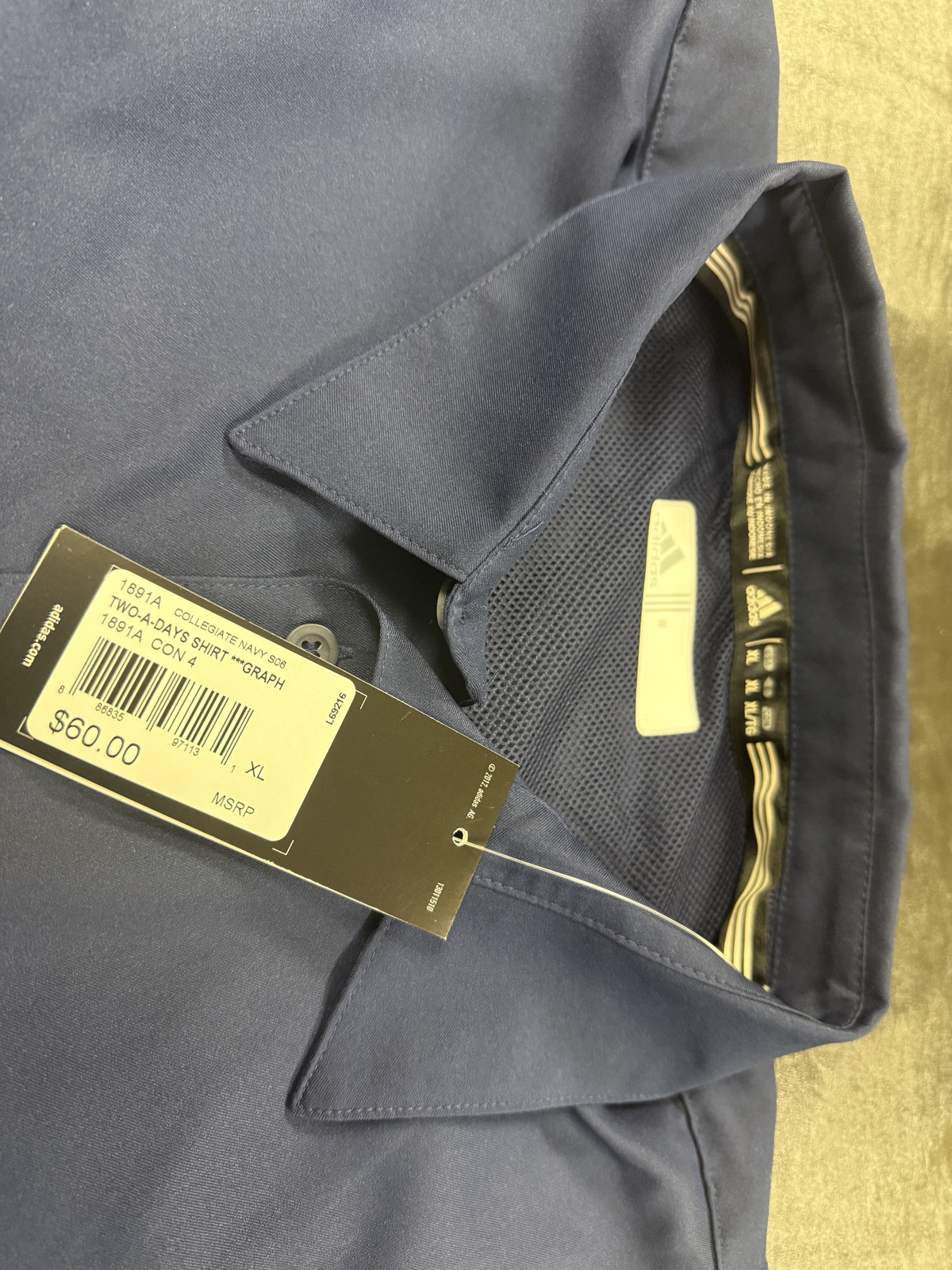 Two-A-Days Collegiate Navy XL New Shirt with tags $60 MSRP gallery
