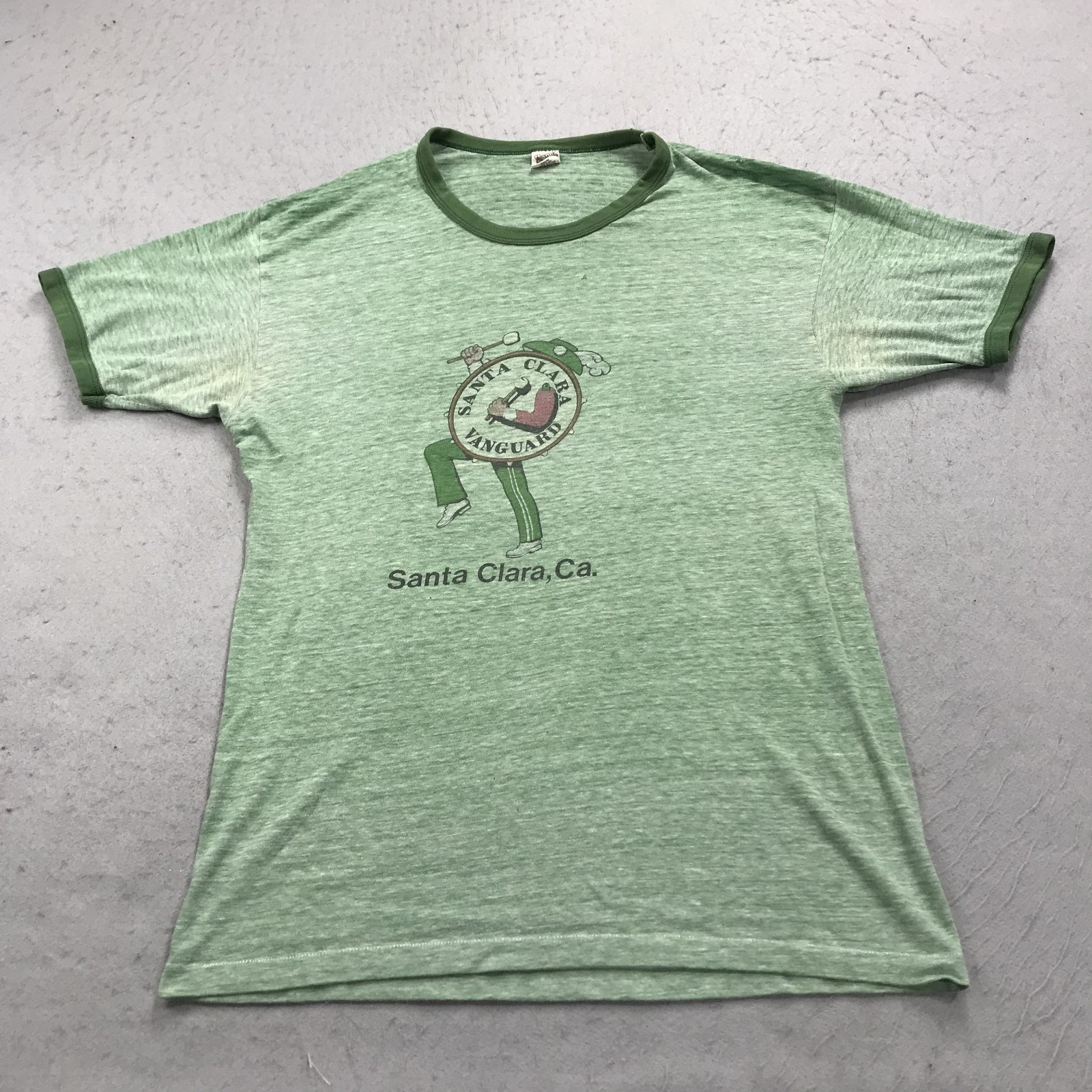VINTAGE Santa Clara Vanguard Shirt Adult Large Drumline Single Stitch Hanes 70s gallery