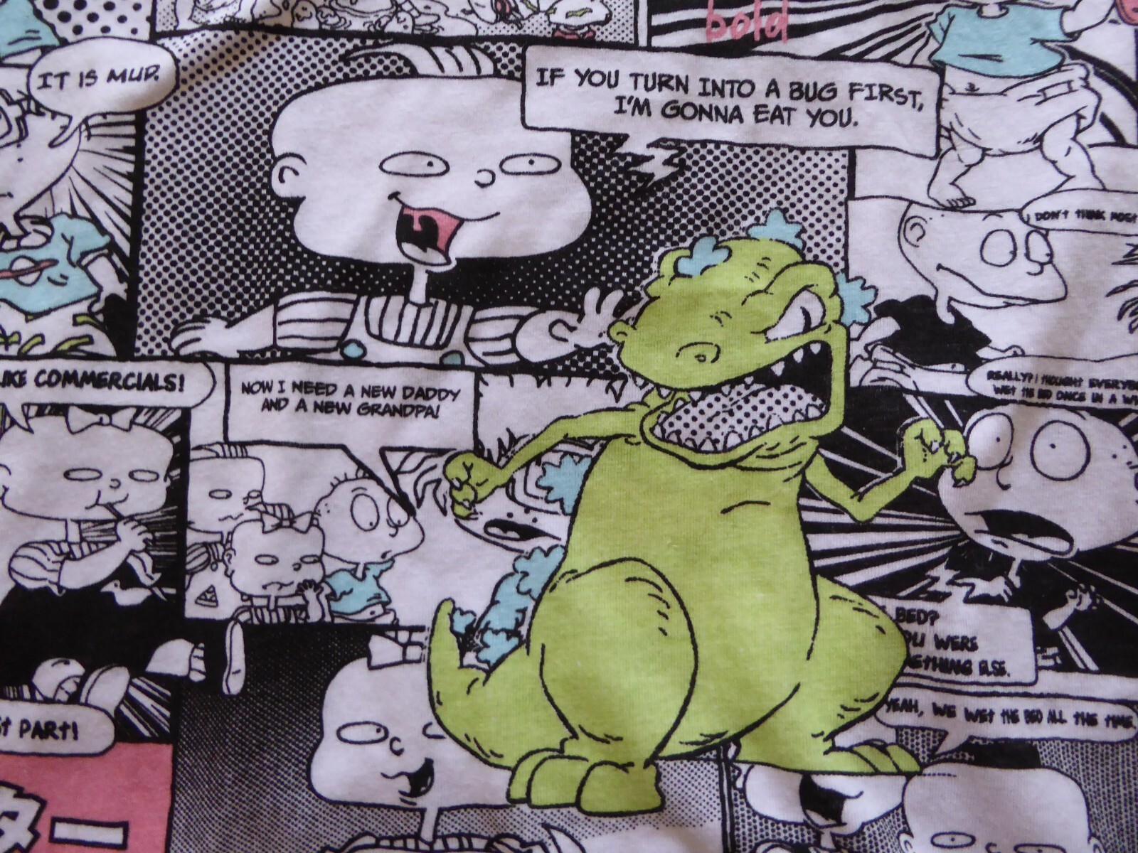 Nickelodeon 90s All Over Print Reptar Rugrats Graphic Throwback Retro Unisex M gallery