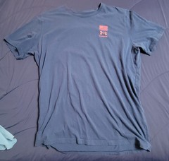 Under Armour Freedom Men’s 2XL Blue Crew Neck USA Flag Graphic T-Shirt