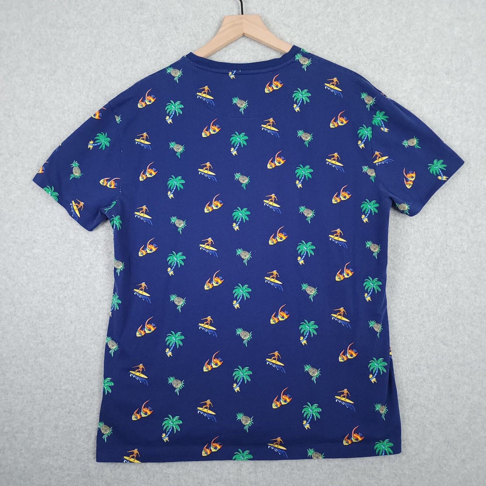 Polo Ralph Lauren Shirt Mens Medium Classic Fit Tropical Jersey Beach Surfer gallery
