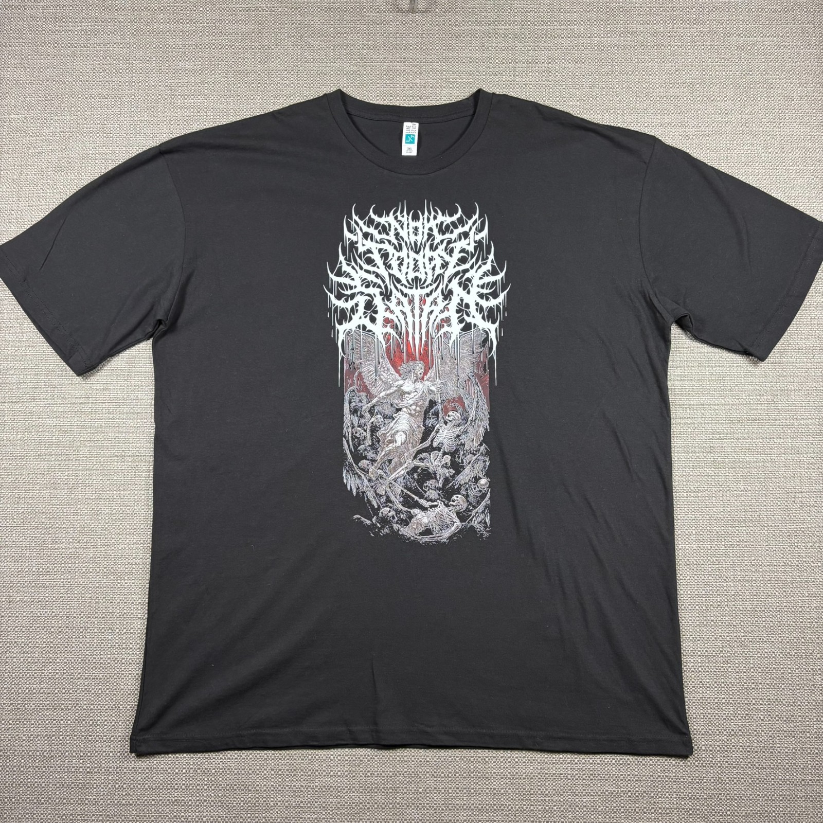 Death Metal Men's T Shirt 3XL Not Today Satan Black White Punk Rock & Roll Band gallery