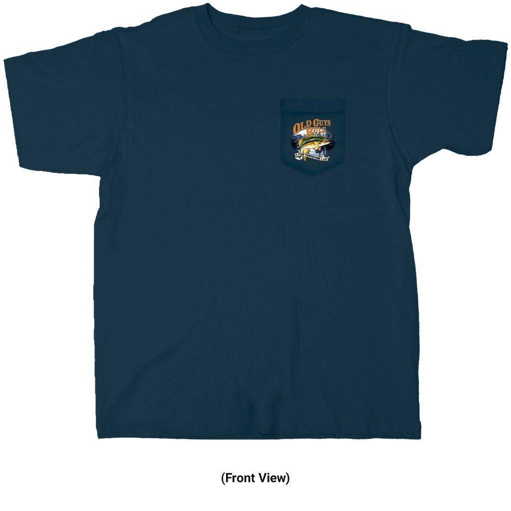 New Old Guys Rule "I Fish Therefore I Lie" Men's T-Shirt, Choose Size gallery