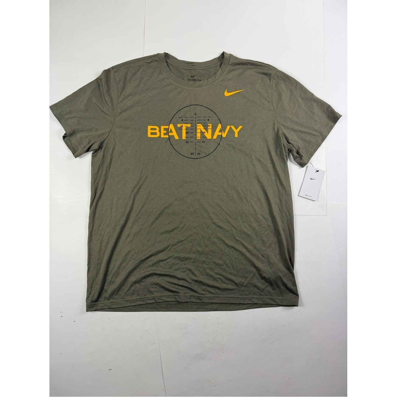 Nike Men’s Olive Army Black Knights 1st Armored Division Beat Navy T-Shirt XXL