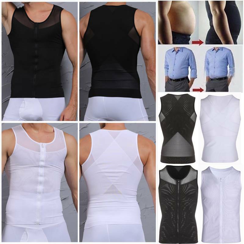 Men Best Slimming Body Shaper Trimmer Tummy Control Tank Male Corset Girdle Top gallery