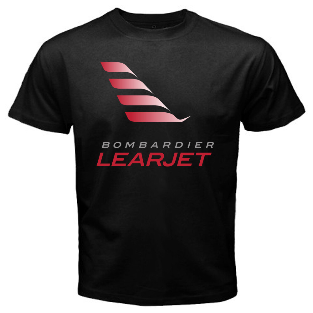 Bombardier Learjet Men's Black T-Shirt Size S to 5XL gallery