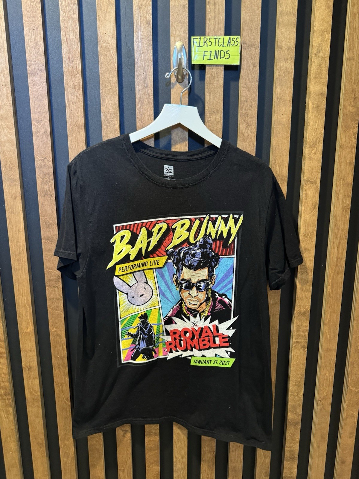 2001 WWE Bad Bunny Royal Rumble Comic Shirt Size L gallery